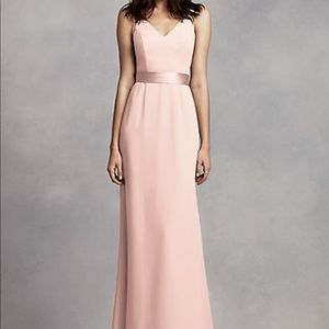 White by Vera wang bridesmaid dress blush